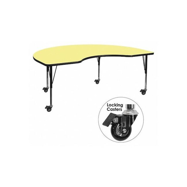 Kidney Activity Table, Laminate, Yellow