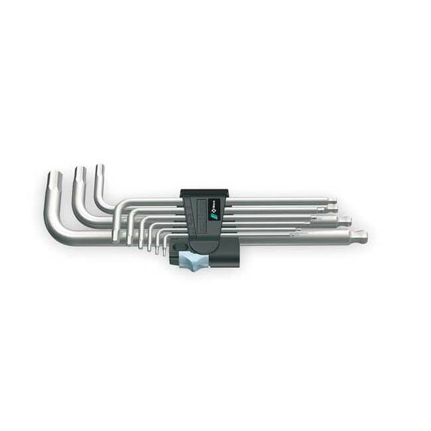 Wera 9 Piece Metric L-Shape Hex Key Set, 05022720001 05022720001