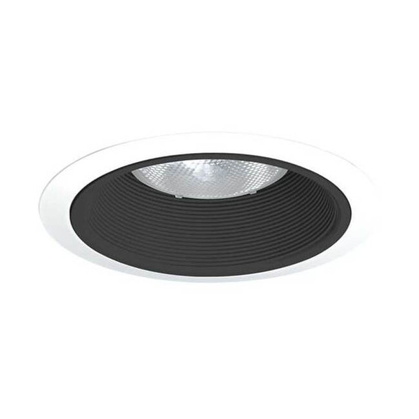 Juno Lighting Recessed Down Light Trim, 6 in, Wht/Blk, Baffle, Srs24 24 BWH