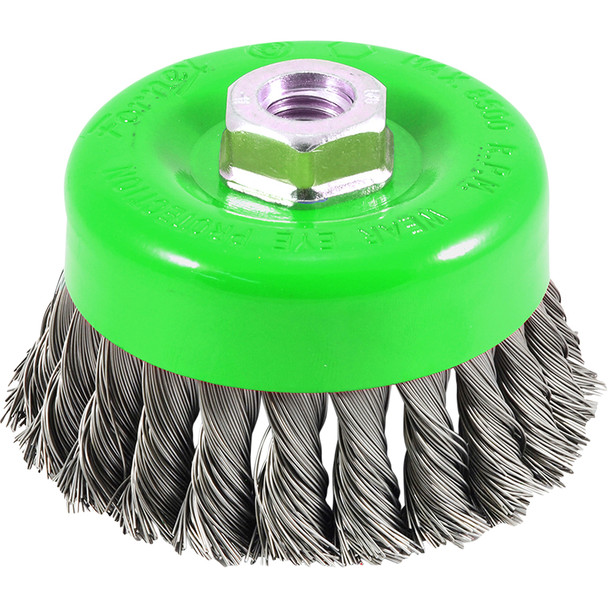 Cup Brush, Knotted, 4"x .020" x 5/8 in-11 Arbor 72753