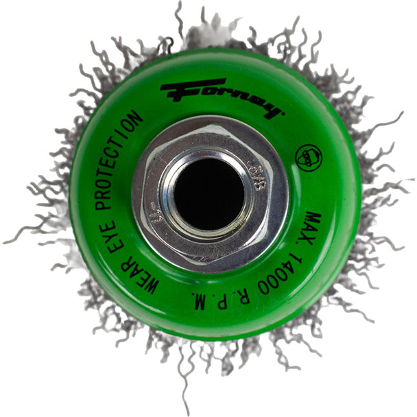 Cup Brush,Crimped,2-3/4" x .014" x 5/8"-11 Arbor 72755