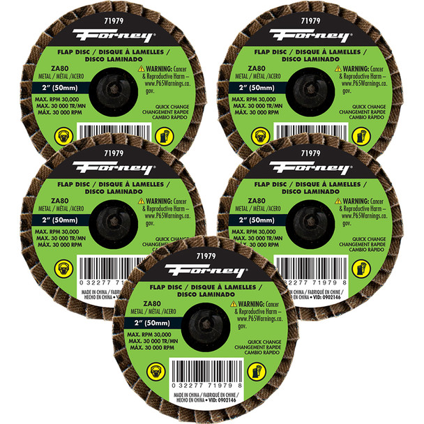 QuickChangeFlapDisc, 80 Grit, 2"(5-PK_#71979) 71614