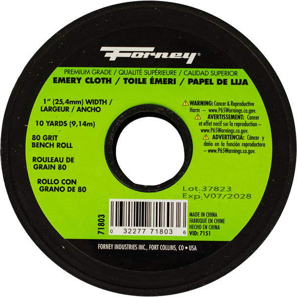 Emery Cloth Bench Roll, 80 Grit 71803