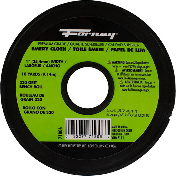 Emery Cloth Bench Roll, 320 Grit 71806