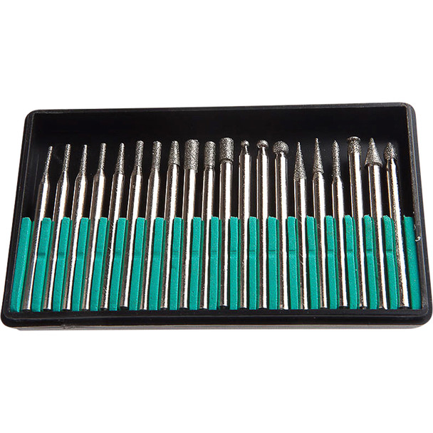 Diamond Point Set with 1/8 in Shank, 20-Piece 60238