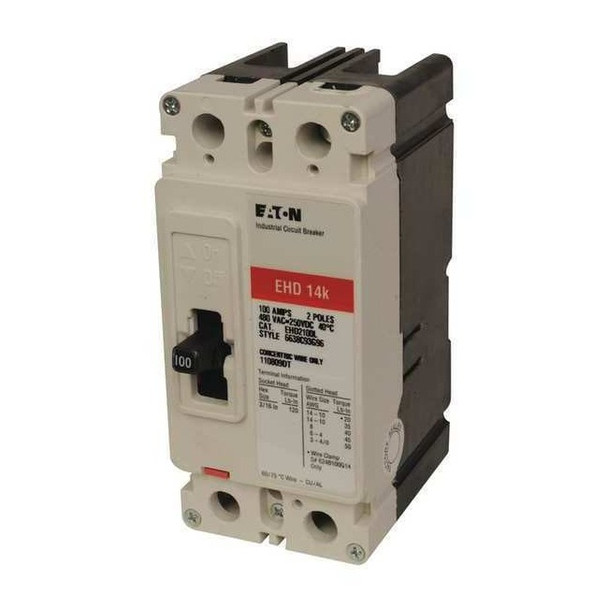 Molded Case Circuit Breaker, EHD Series, 30A, 2 Pole, 480V AC, 18kA at 240V AC