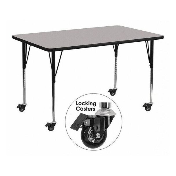 Rectangle Activity Table, Laminate, Grey