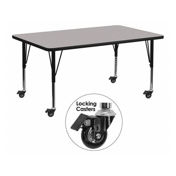 Rectangle Activity Table, Laminate, Grey