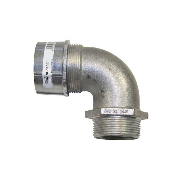 Hubbell Wiring Device-Kellems Liquid Tight Connector,1-1/2 in.,90 deg NHC1057