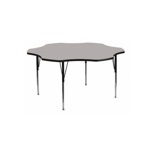 Flash Furniture Flower Activity Table, Laminate, Grey XU-A60-FLR-GY-T-A-GG