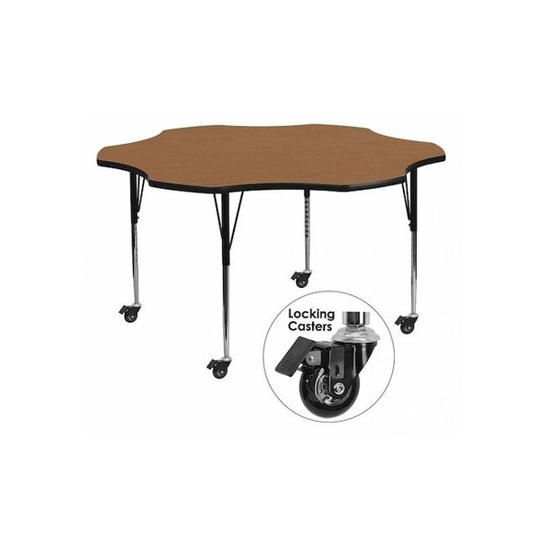 Flower Activity Table, Laminate, Wood Grain