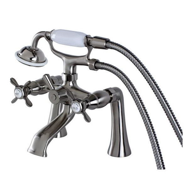 Deck-Mount Clawfoot Tub Faucet, Brushed Nickel, Deck Mount