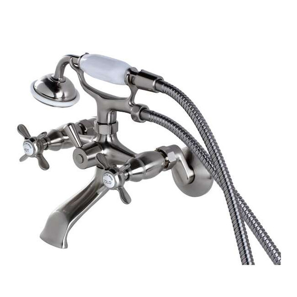 Wall-Mount Clawfoot Tub Faucet, Brushed Nickel, Tub Wall Mount