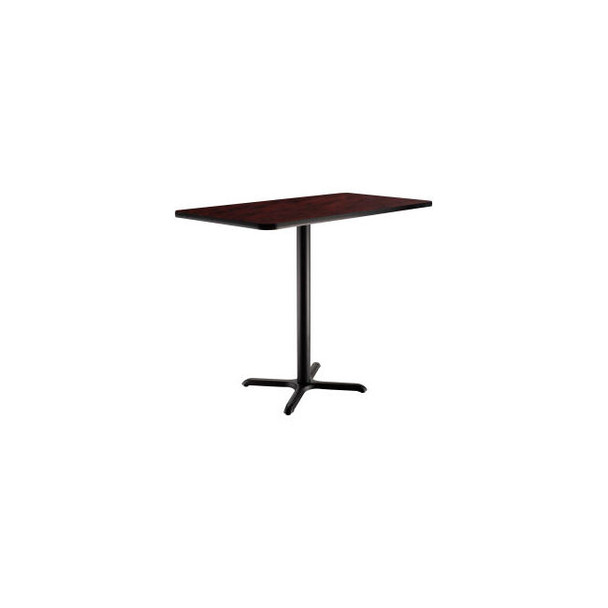 Interion Bar Height Breakroom Table 48""L x 30""W x 42""H Mahogany