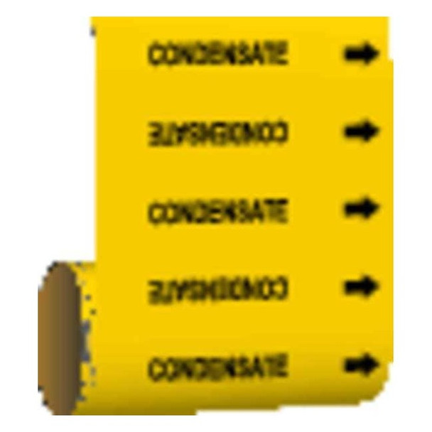 Brady Pipe Marker, Condensate, Yellow, 41521 41521