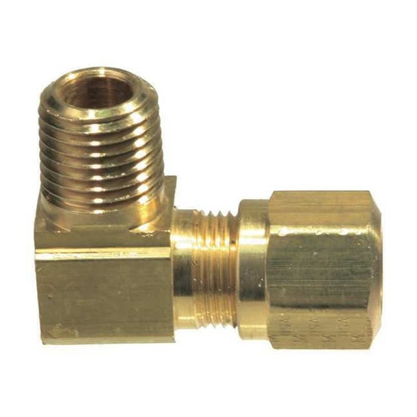 Tramec Male Elbow, Compression, Brass, 3/8In Tube 969-6-6NS