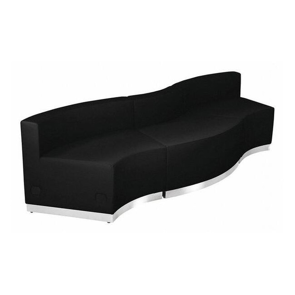 3 pcs. Living Room Set, 25-1/4" to 27-1/2" x 27", Upholstery Color: Black