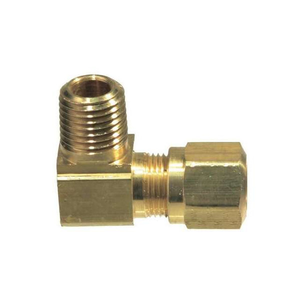 Tramec Male Elbow, Compression, Brass, 3/8In Pipe 969-4-6NS