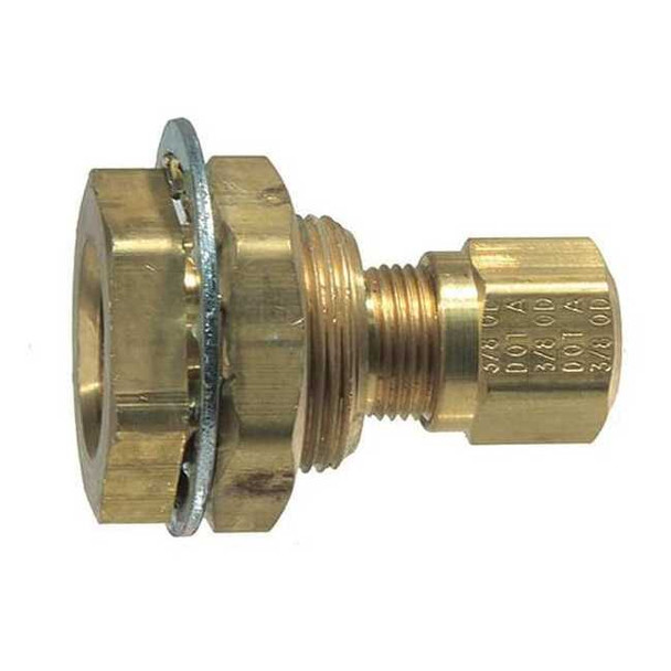 Tramec Bulkhead, Airbrake, Brass/Steel, 2000psi 55609
