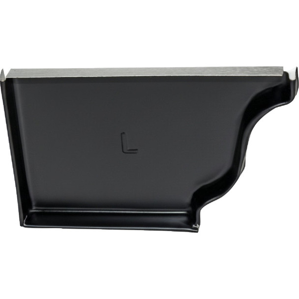 Spectra Metals 5 In. Aluminum Black Left Gutter End Cap 5ENLRTBK