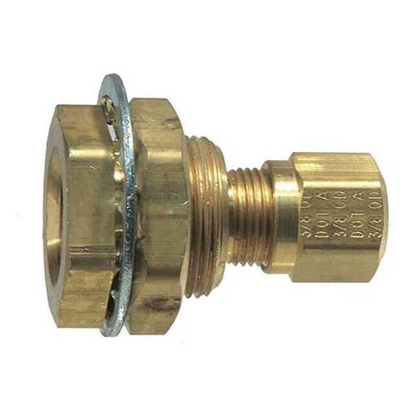 Tramec Strt, Brass, Comp. 1/2 in, NPTF 3/8 in 55608