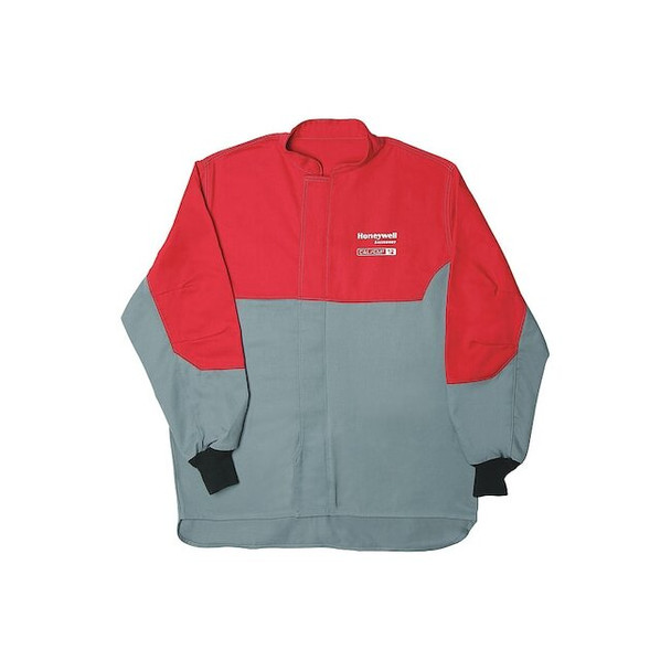 Arc Flash Coat, 12 cal/sq cm ATPV, 3XL, 9 oz Cotton/Nylon, Zipper Closure