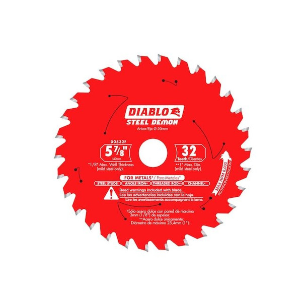 Diablo CircularSawBlade,Carbide,Dia:5 7/8" D0532F