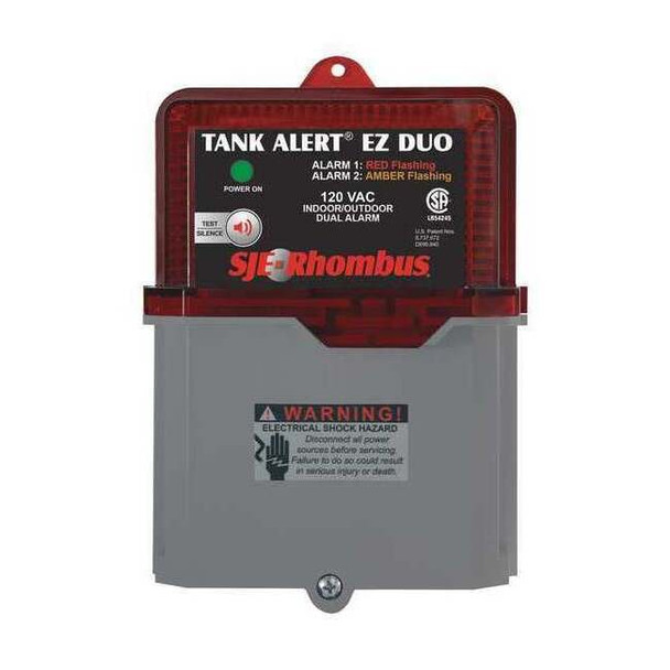 Sje-Rhombus Dual Level Alarm, 120VAC, 5A, 3.8W.82dB 1052374