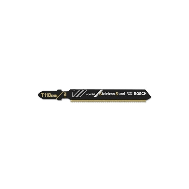 Carbide-Tipped T-Shank Jigsaw Blades for Stainless Steel, 3 1/4 in, 14 TPI