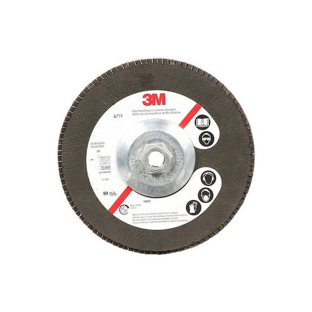 3m Flap Disc, 4 1/2 in Dia, 5/8 in Arbor 7010308897 Pack of 10