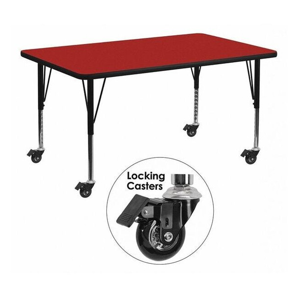 Rectangle Activity Table, Laminate, Red