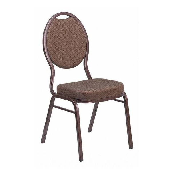 Hercules Banquet Chair, Brown Back, 17-1/2 in W 21" L 37-3/4" H, Fabric Seat