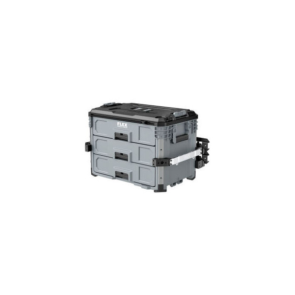 FLEX Stack Pack 3 Drawer Tool Box 22""L x 15-1/8""W x 16-5/16""H Gray