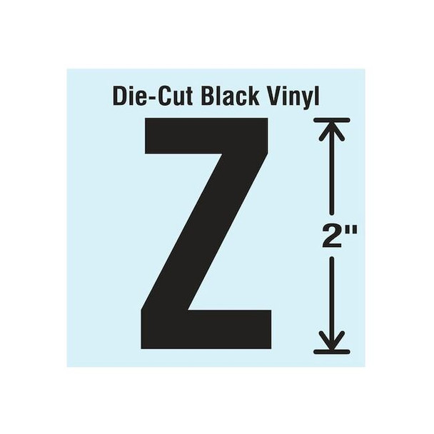 Stranco LetterLabel,Vinyl,2inH,1-1/4inW,PK10 DBV-2-Z-10
