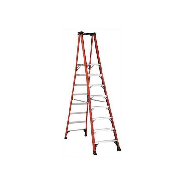 Louisville 10 ft 5 in Fiberglass Platform Stepladder, 375 lb Capacity FXP1808HD