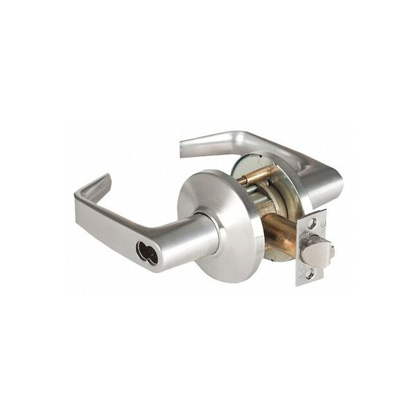Best Door Lever Lockset,2-3/4" Strike Dim 9K37W15DSTK626