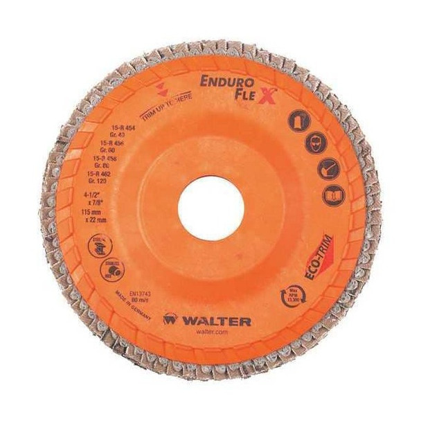 Walter Surface Technologies Flap Disc,Coarse,Grit 40 15R454