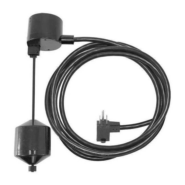 Dayton Float Switch, 10 ft, PVC, 125V AC PP92010G