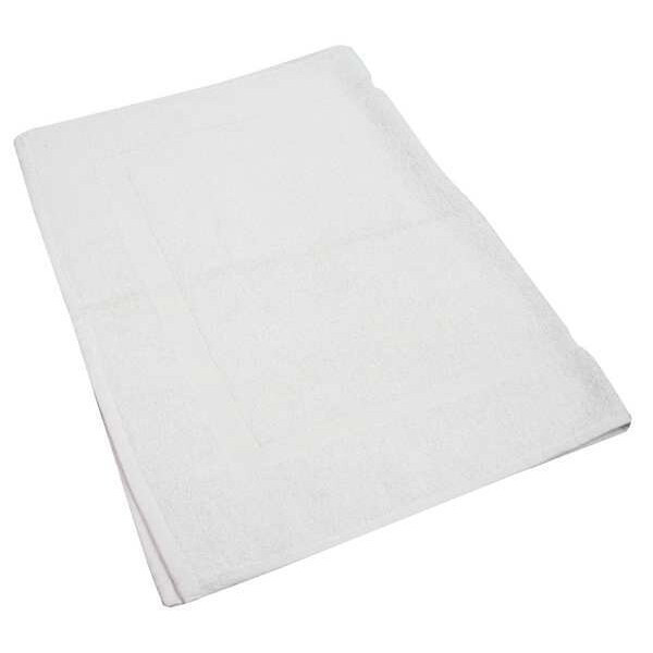 R & R Textile Bath Mat,21x34 In.,White,PK12 X04400