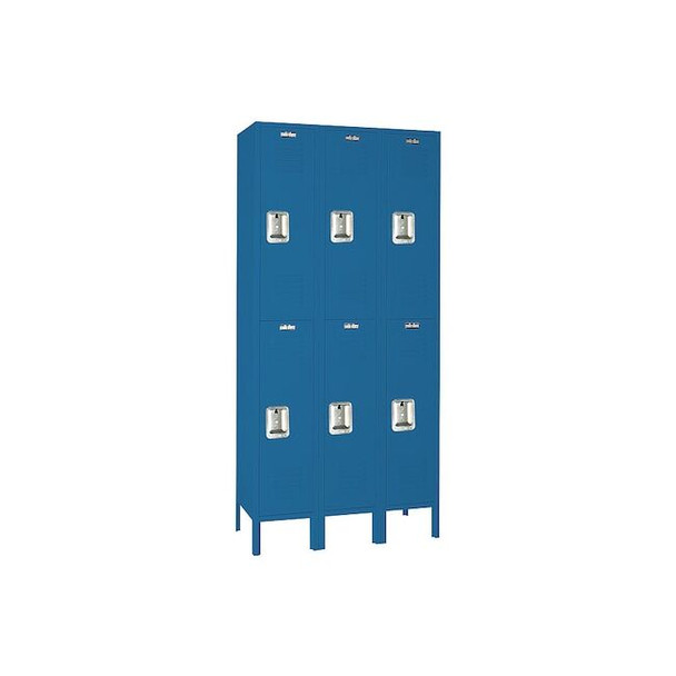 Lyon Wardrobe Locker, 36 in W, 15 in D, 78 in H, (2) Tier, (3) Wide X6C52123ISU