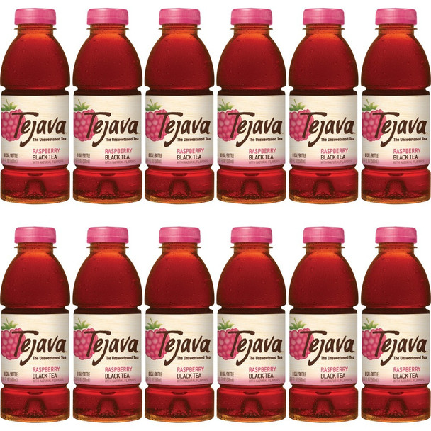 Tejava Raspberry Black Tea Bottle - GMO Free - 12 / Carton