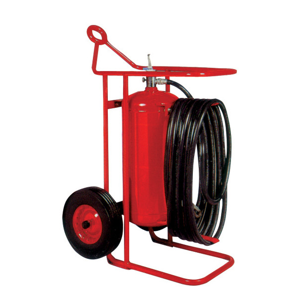 Badger™ 125 lb Wheeled Stored Pressure Purple K Fire Extinguisher, 50' Hose