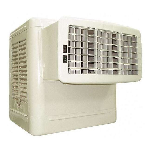 Window Evaporative Cooler, 2,800 cfm, 1,400 sq ft, 6.3 gal, 1/8 hp, Direct