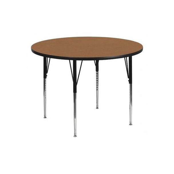 Flash Furniture Round Activity Table, Laminate, Wood Grain XU-A60-RND-OAK-T-A-GG