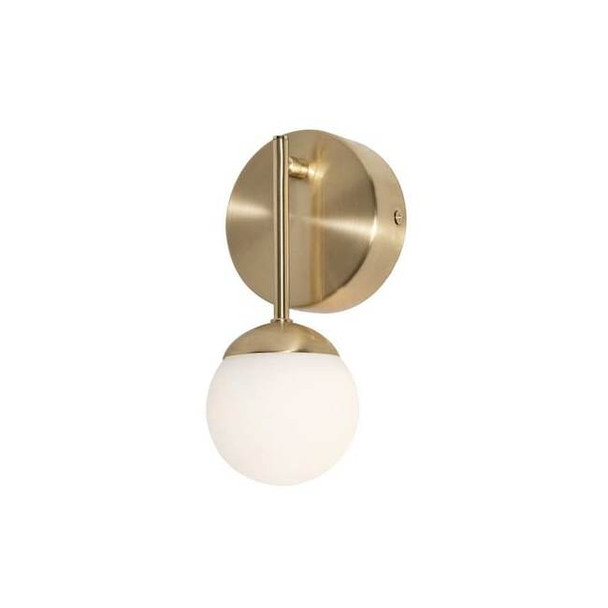 Afx Pearl1LightLEDSconce,SatinBrass,4in PRLS0409L30D1SB