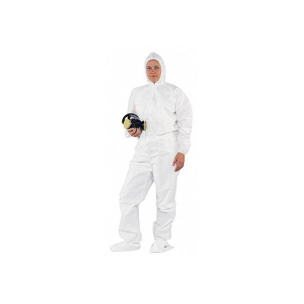 Kleenguard Hooded Disp. Coveralls,White,M,PK24 49122