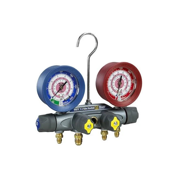 Yellow Jacket Manifold Gauge Set, 3 1/8 in Gauge 46000