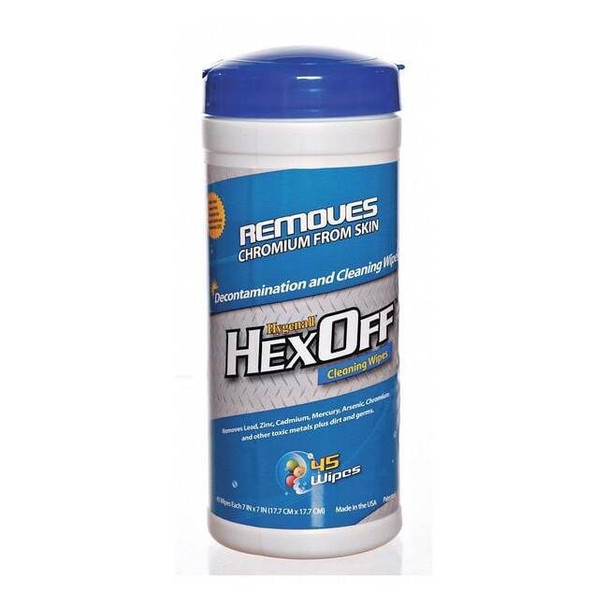 Hygenall Heavy Metal Removing Wipes,Canister,PK12 HX45NRCN