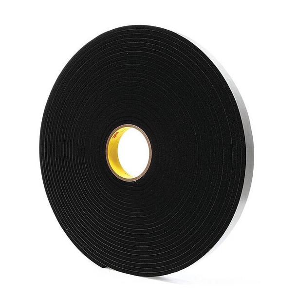 3m Foam Tape, Black, 18 yd L, 1 in W, PK9 4504