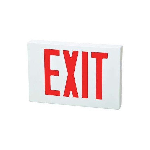 Exit Sign, White, 1 or 2 Face(s), LED, Universal Mount, Nickel Cadmium